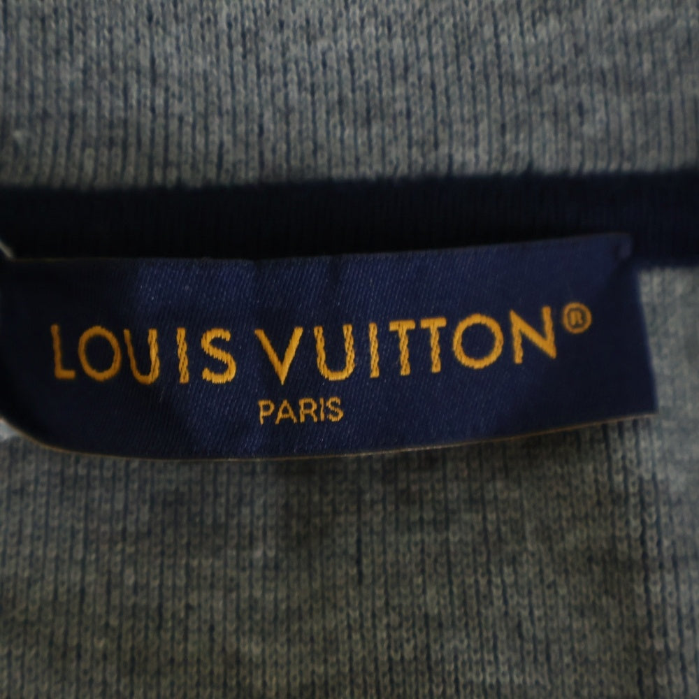 LOUIS VUITTON(ルイヴィトン) 26SS グラフィックインターシャジップコットンフーディ ジップアップパーカー ブルー RM261MM AUR HRN89W