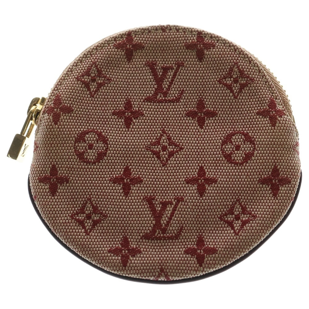 LOUIS VUITTON(ルイヴィトン) モノグラムミニ ポルト モネ ロン サークル ジップキャンバスコインケース レッド M92462/MI0073