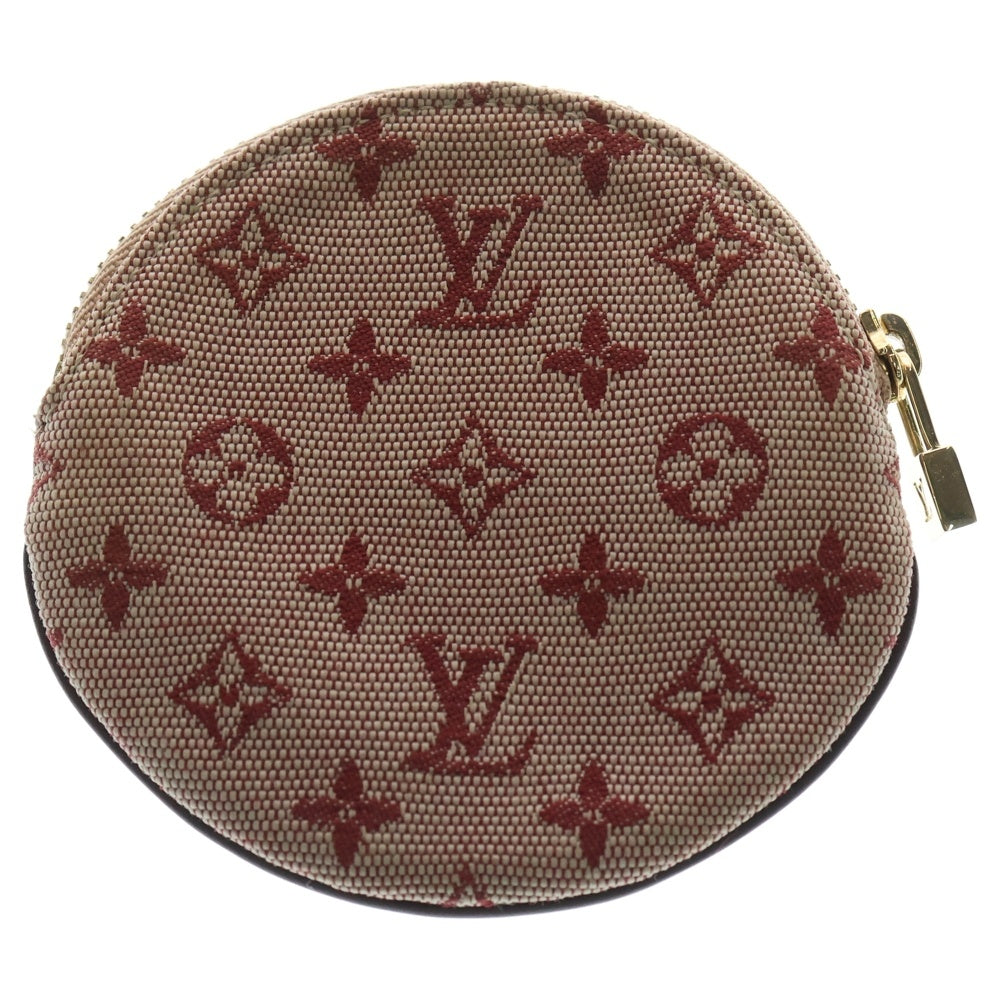 LOUIS VUITTON(ルイヴィトン) モノグラムミニ ポルト モネ ロン サークル ジップキャンバスコインケース レッド M92462/MI0073