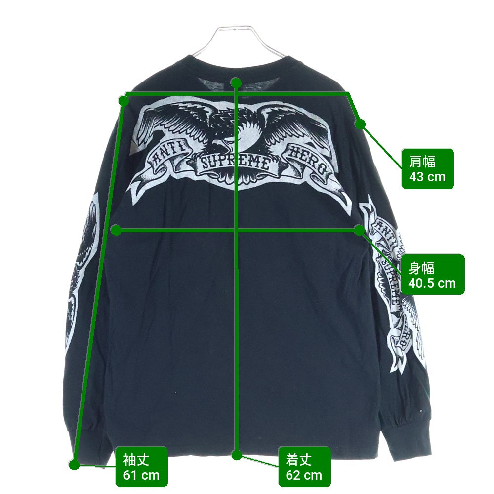 SUPREME(シュプリーム) 25AW ×ANTIHERO Eagle L/S Tee アンタイ