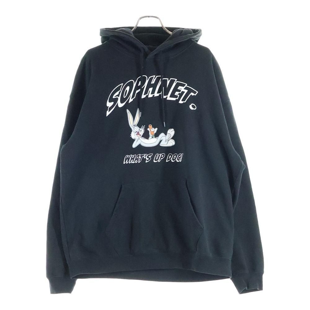 SOPH.(ソフネット) 23SS ×LOONEY TUNES PULLOVER SWEAT HOODIE ルーニーチューンズ プルオーバーパーカー ブラック SOPH-230105