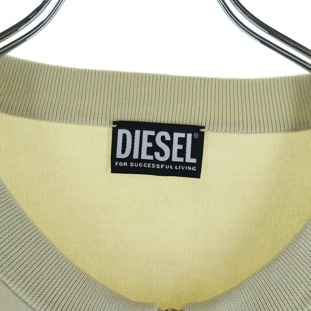 DIESEL(ディーゼル) K-WICHITA ZIP 長袖ニットセーター ジップアップカーディガン アイボリー 0WCAG