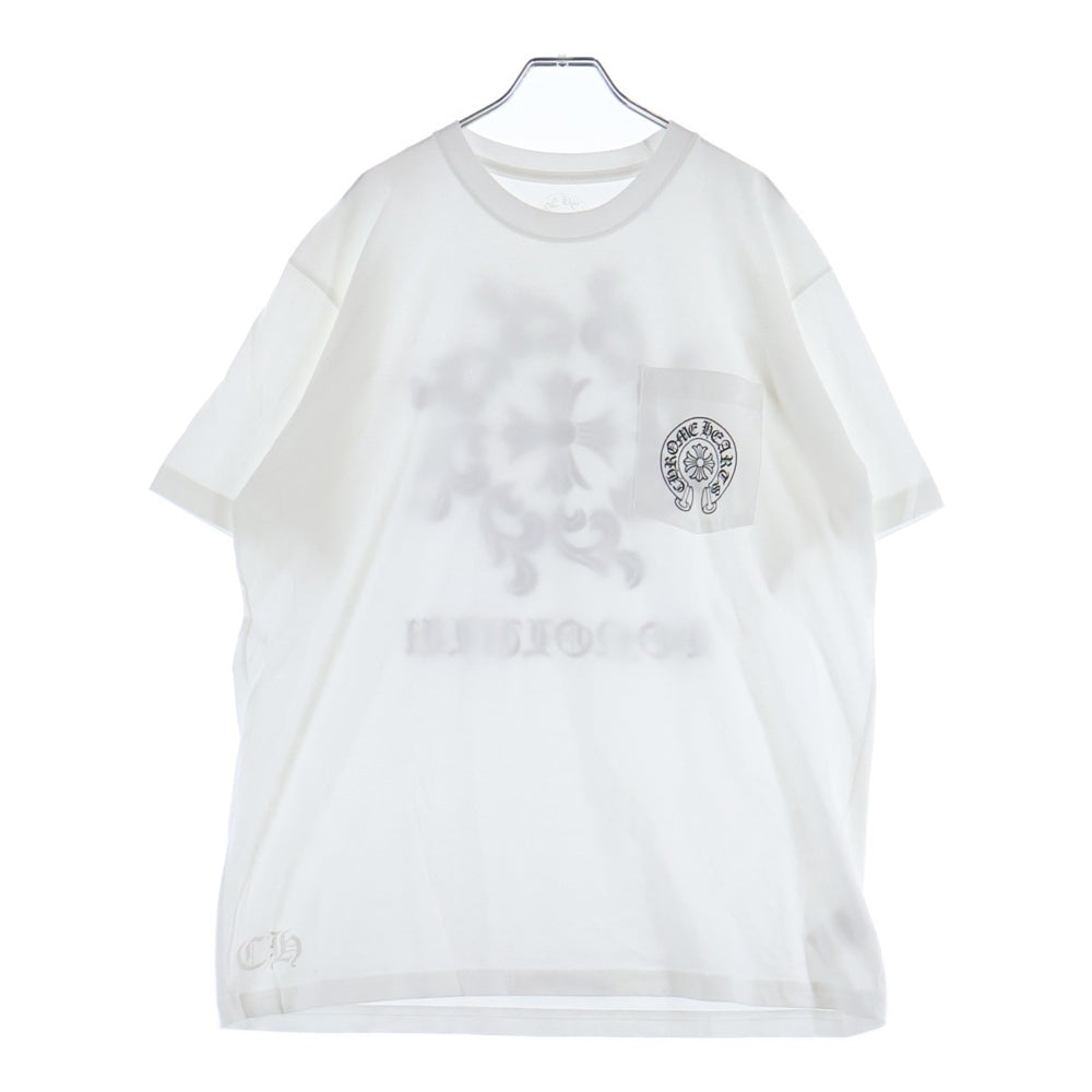 CHROME HEARTS(クロムハーツ) Honolulu CH PLS TEE ホノルル限定 CHプラスプリントTシャツ ロゴプリントクルーネック半袖Tシャツ ホワイト
