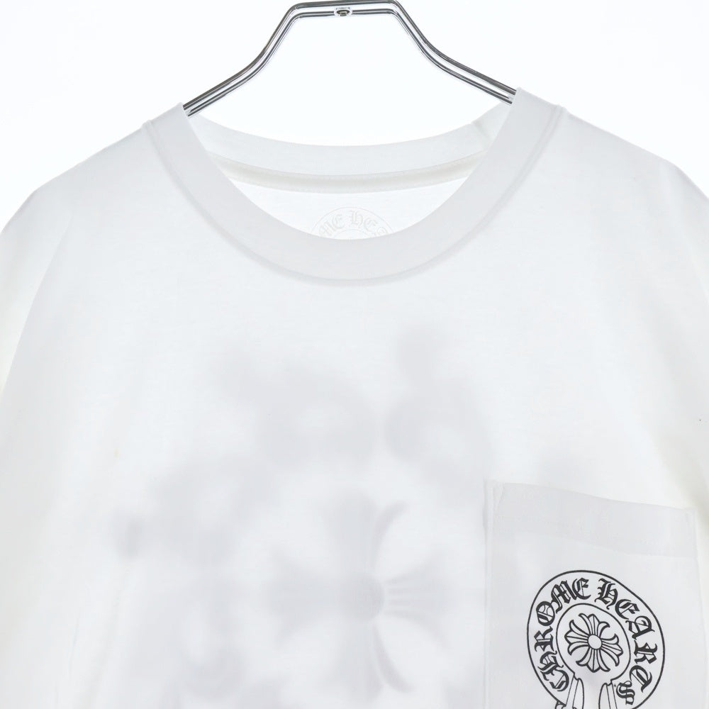 CHROME HEARTS(クロムハーツ) Honolulu CH PLS TEE ホノルル限定 CHプラスプリントTシャツ ロゴプリントクルーネック半袖Tシャツ ホワイト