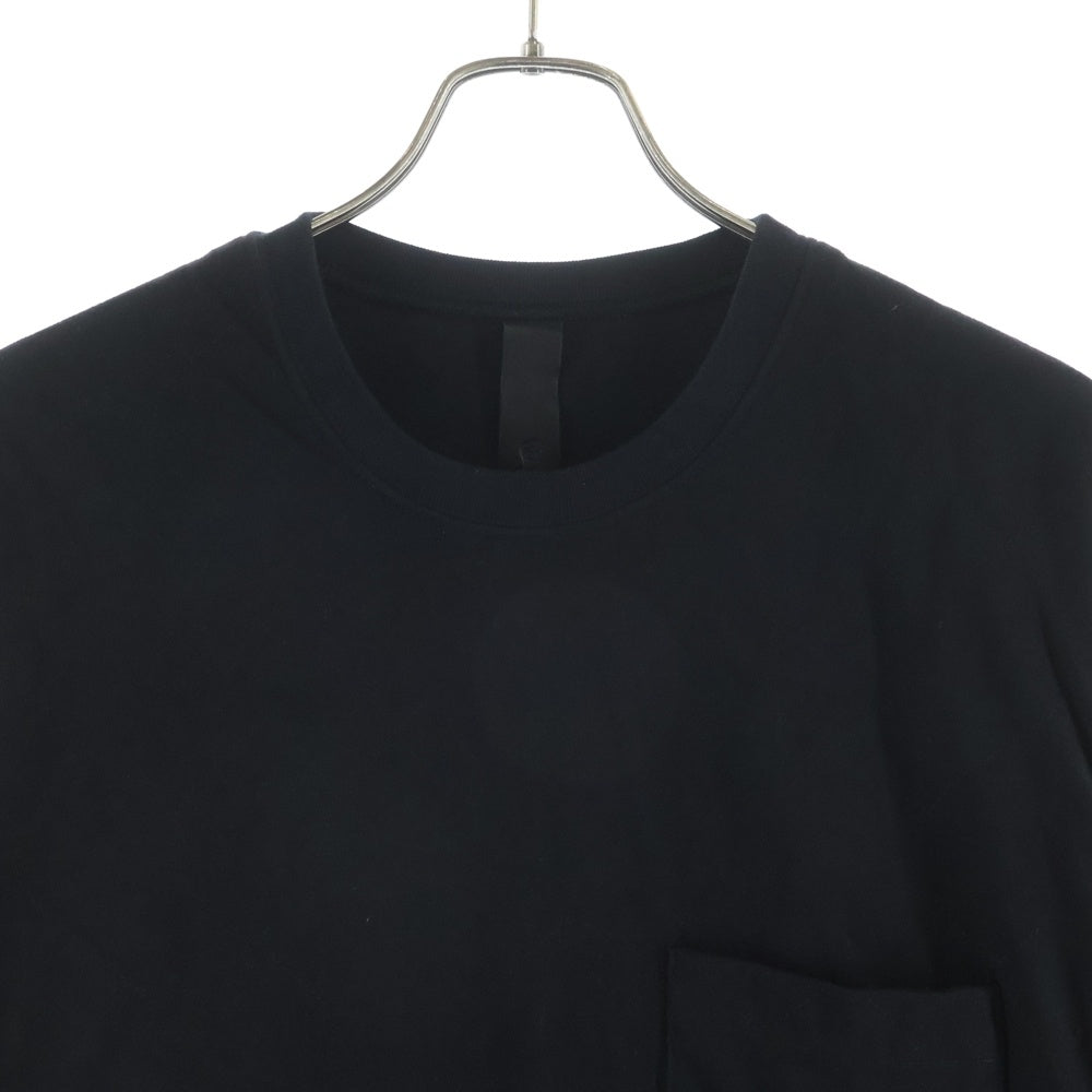 CHROME HEARTS(クロムハーツ) Y NOT 1 Cross Leather Patch Quilting Long Sleeve Tee クロスパッチ キルティング 長袖Tシャツ ブラック