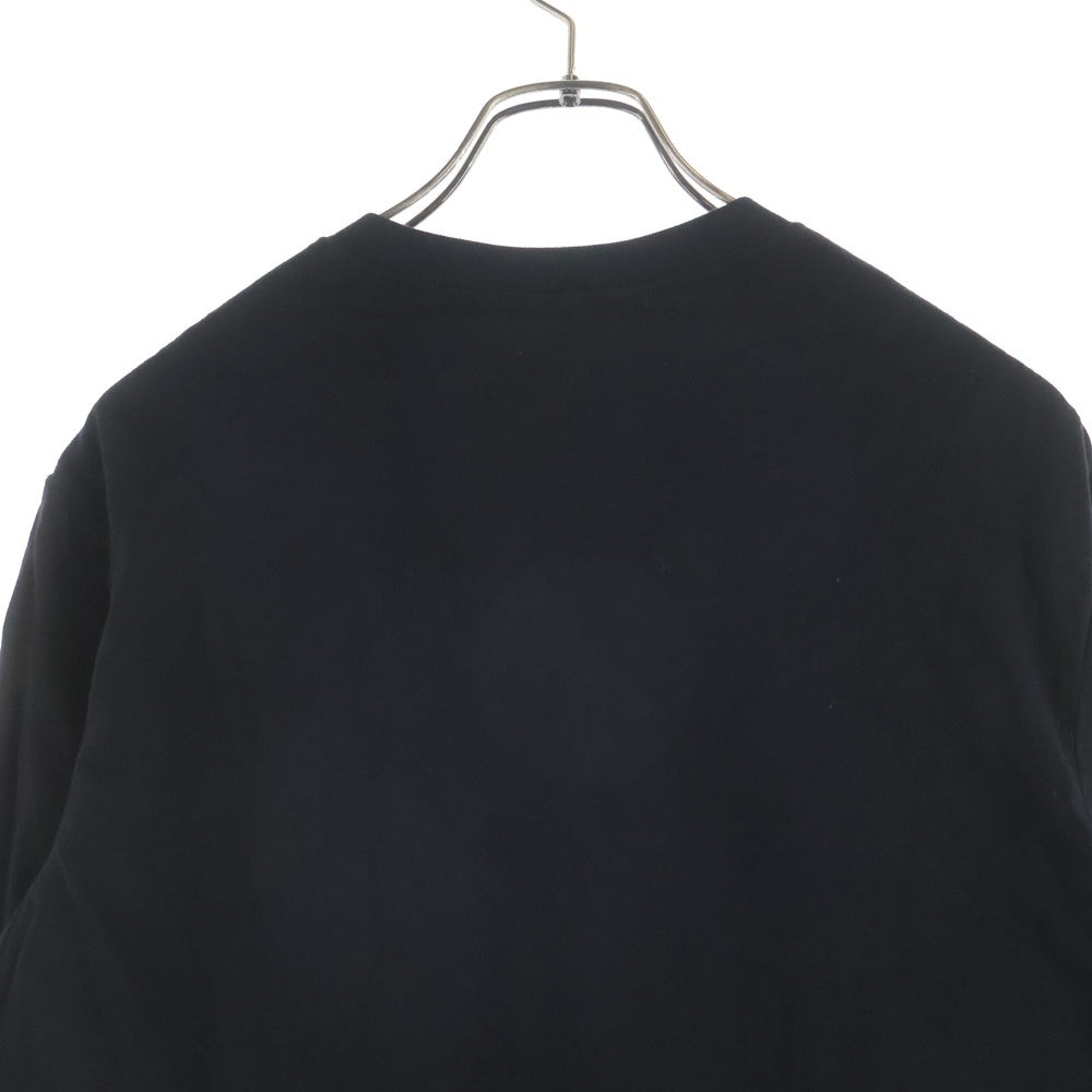 CHROME HEARTS(クロムハーツ) Y NOT 1 Cross Leather Patch Quilting Long Sleeve Tee クロスパッチ キルティング 長袖Tシャツ ブラック