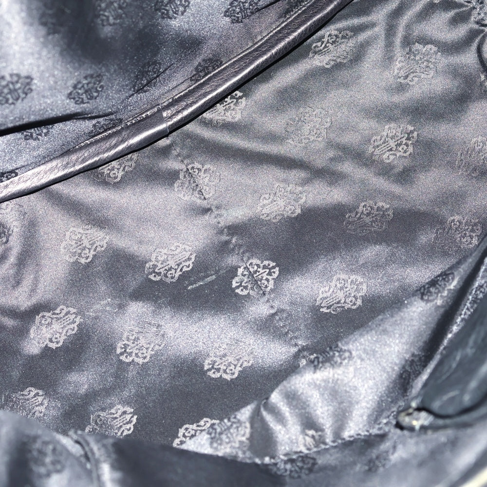 CHROME HEARTS(クロムハーツ) GYM MD ジムバッグ 現行型CHチャーム付き BSフレア装飾 ミディアムレザーハンドバッグ ブラック/シルバー