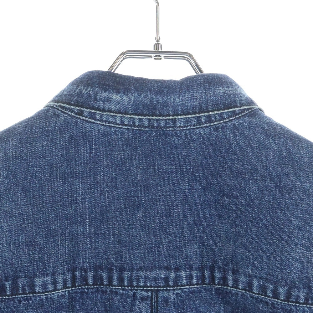 CHROME HEARTS(クロムハーツ) Y NOT Cross Ball Button LAST BITE Denim ワイノット クロスボールボタン ラストバイト デニムシャツ ロングシャツ クロスボールボタン装飾 ウォッシュド加工