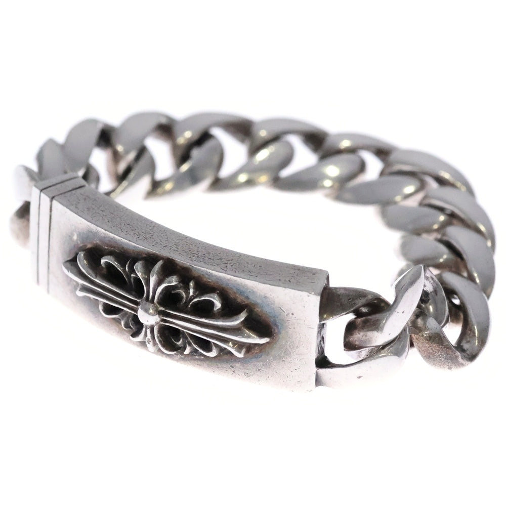 CHROME HEARTS(クロムハーツ) ID FLORAL CRS フローラルクロスIDクラシックリンク ブレスレット 11LINK シルバー BCA164