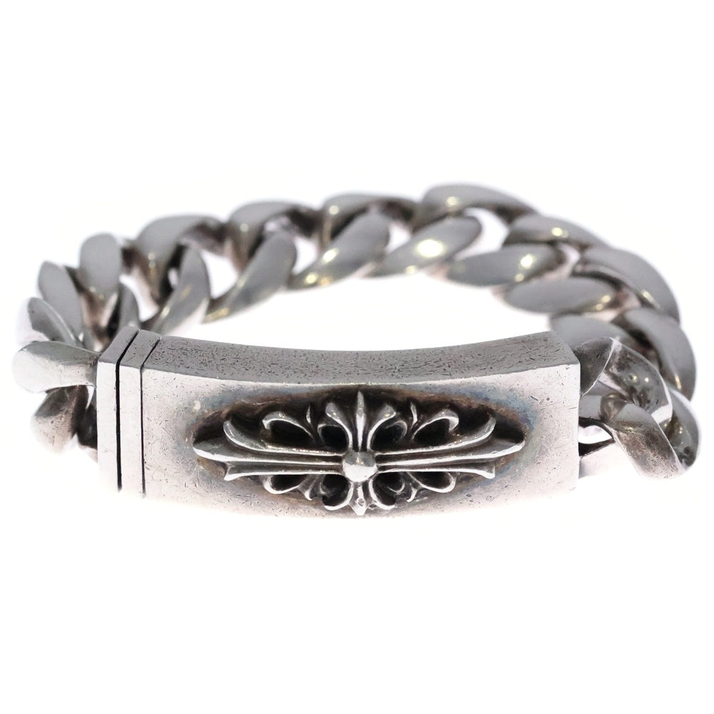 CHROME HEARTS(クロムハーツ) ID FLORAL CRS フローラルクロスIDクラシックリンク ブレスレット 11LINK シルバー BCA164