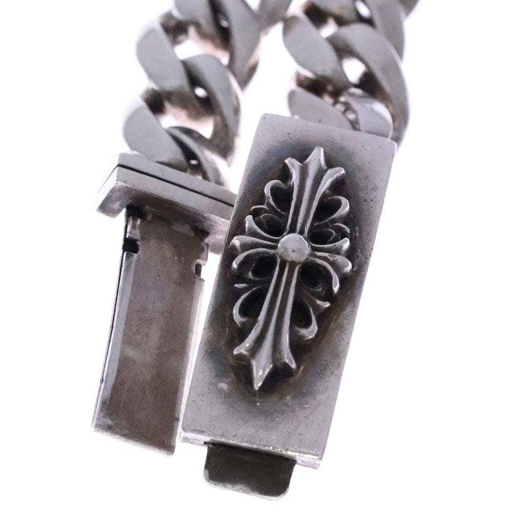 CHROME HEARTS(クロムハーツ) ID FLORAL CRS フローラルクロスIDクラシックリンク ブレスレット 11LINK シルバー BCA164
