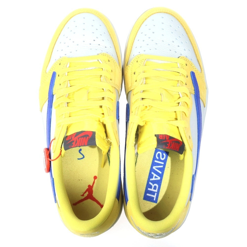 NIKE(ナイキ) ×TRAVIS SCOTT WMNS AIR JORDAN 1 RETRO LOW OG CANARY トラヴィススコット ウィメンズ エアジョーダン1 ローカットスニーカー イエロー US10/27cm DZ4137-700 レディース