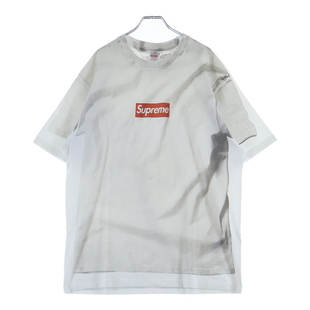 SUPREME(シュプリーム) 24SS ×MM6 Maison Margiela Box Logo Tee エムエムシックスメゾンマルジェラ ボックスロゴプリント クルーネック半袖Tシャツ カットソー ホワイト