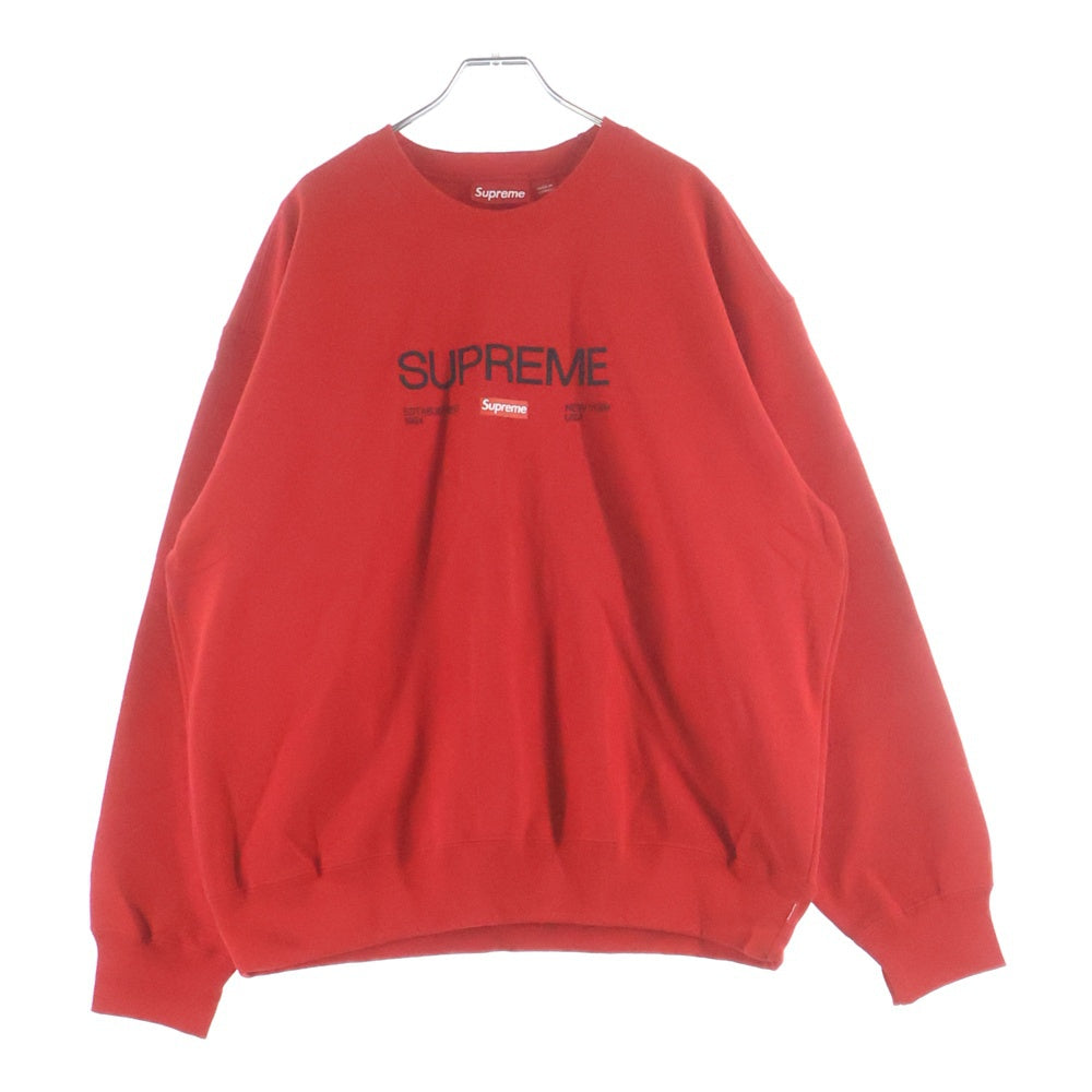 SUPREME(シュプリーム) 24SS Established Crewneck スウェットクルーネックトレーナー レッド