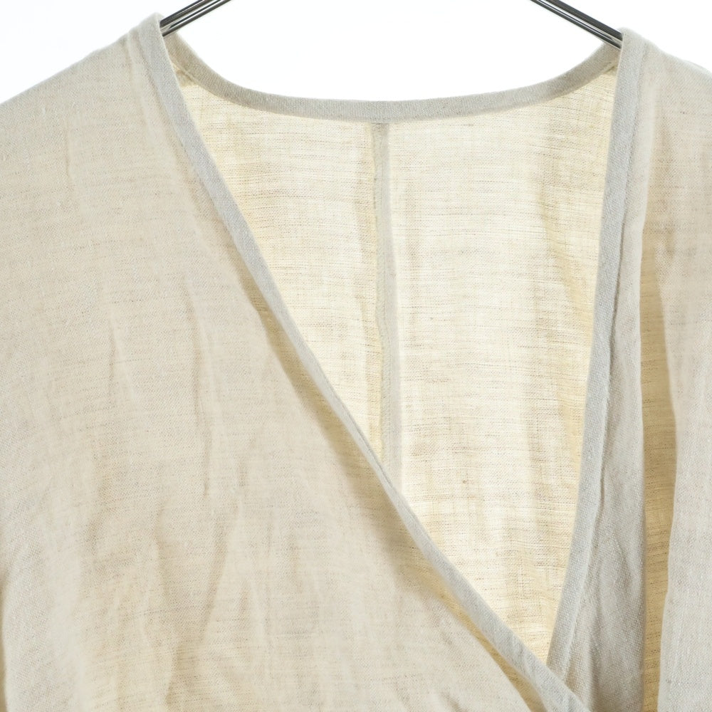 NO BRAND(ノーブランド) ETRE TOKYO リネン カシュクール ブラウス ベージュ レディース