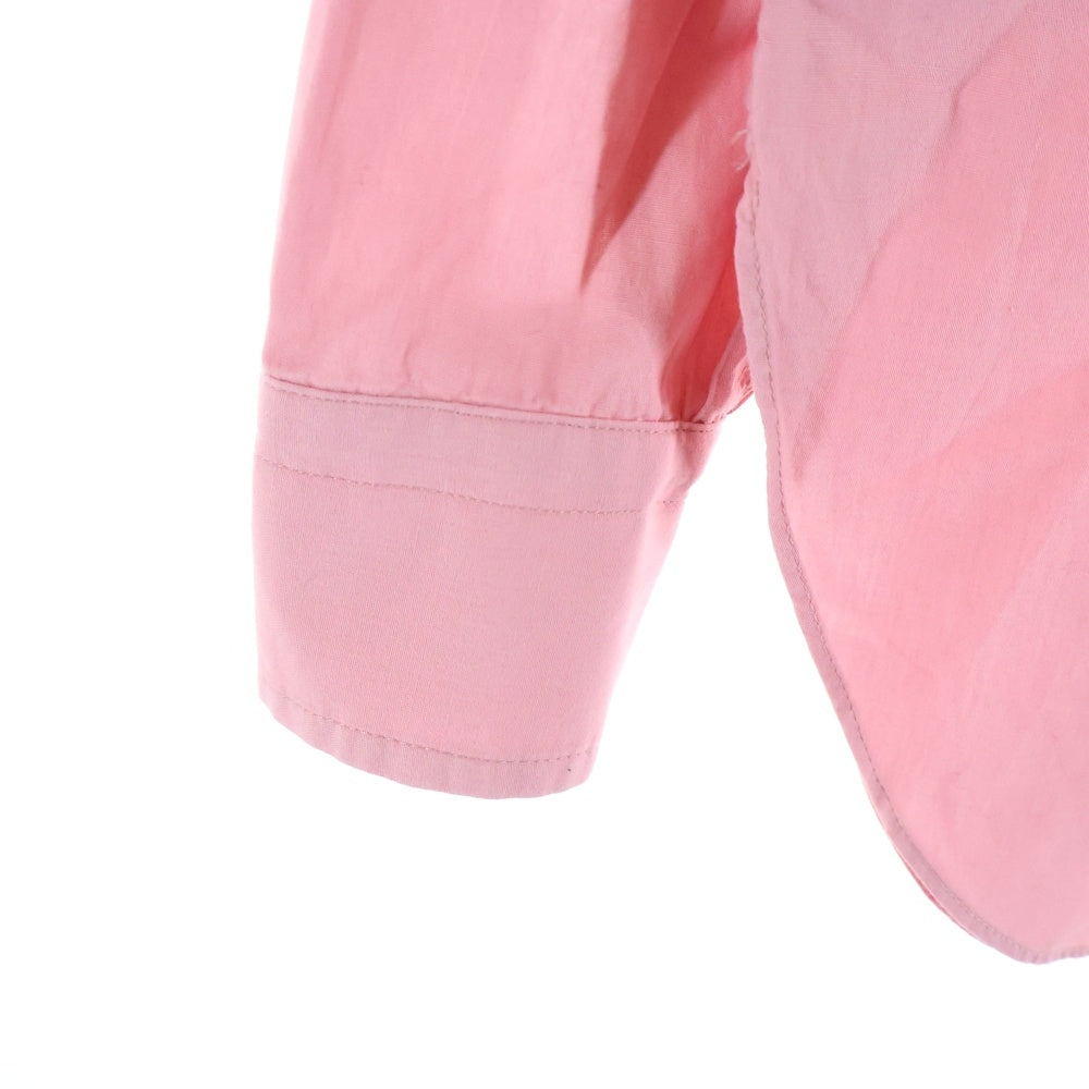 NO BRAND(ノーブランド) SEA ハイネック コットン 長袖シャツ ピンク レディース