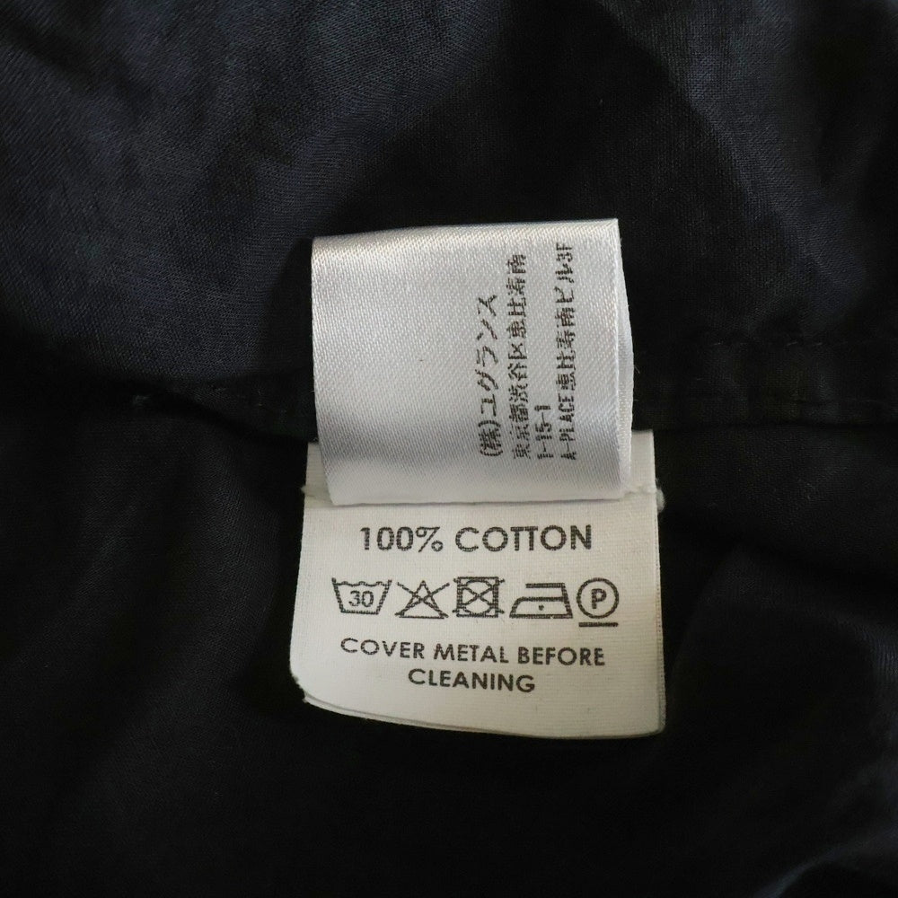 DRIES VAN NOTEN(ドリスヴァンノッテン) ネックドローコード コットン 長袖プルオーバーシャツ ブラック レディース