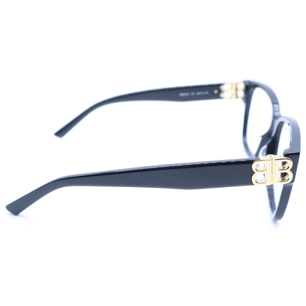 BALENCIAGA(バレンシアガ) スクエア テンプルロゴ 眼鏡 アイウェア ブラック BB0104O