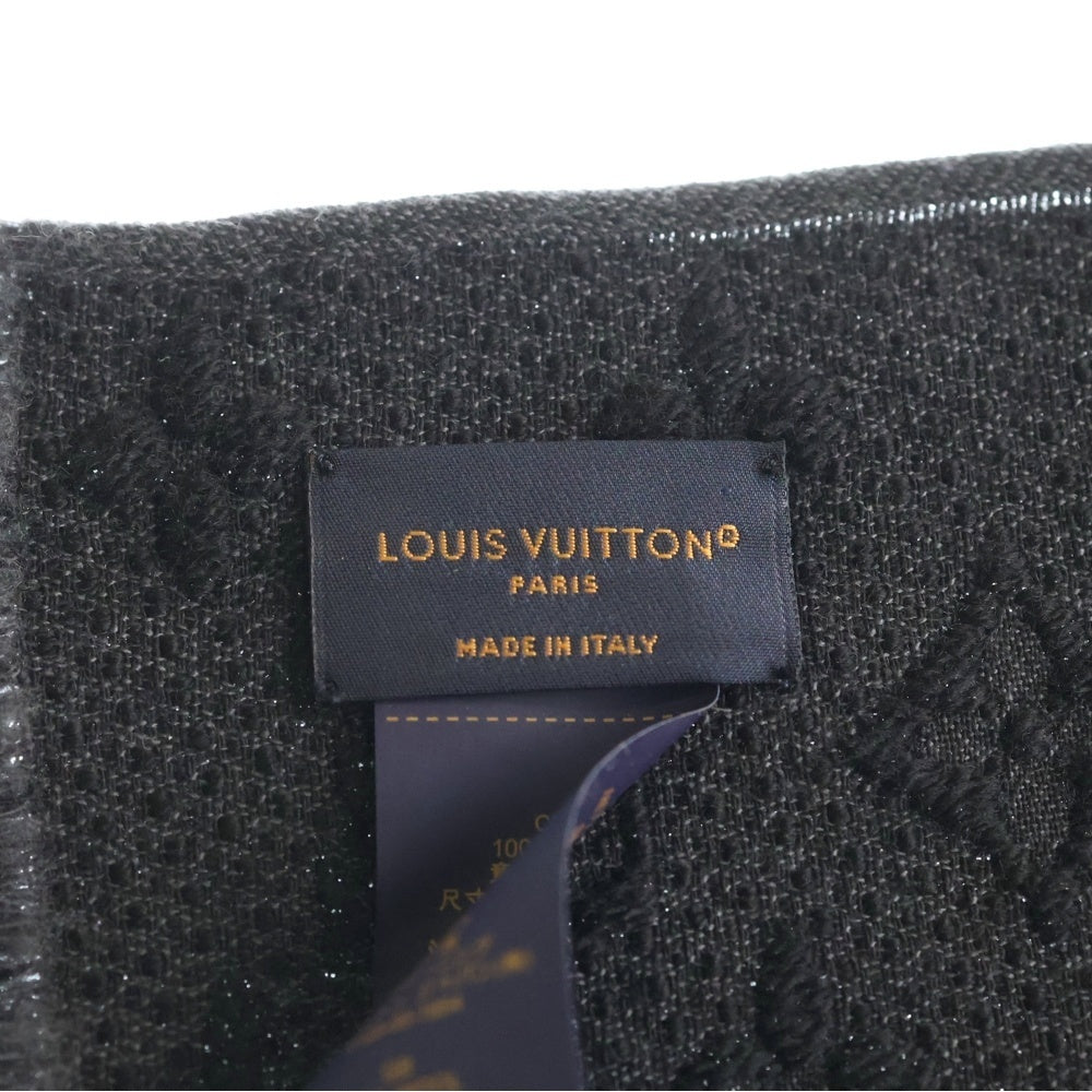 LOUIS VUITTON(ルイヴィトン) エシャルプ・モノグラム クラシック ウールマフラー フリンジ ブラック M70520