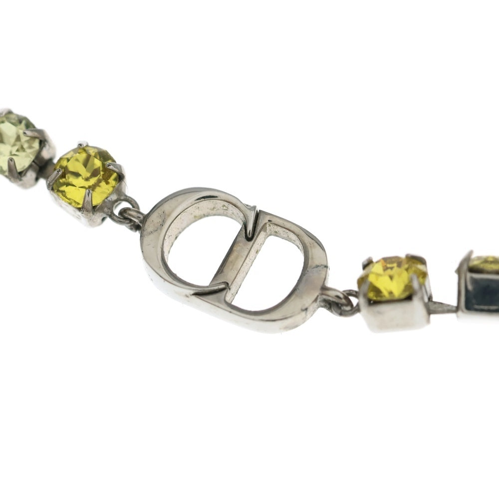 Christian Dior(クリスチャンディオール) カラーストーン ネックレス レインボー ラインストーン シルバー マルチカラー レディース