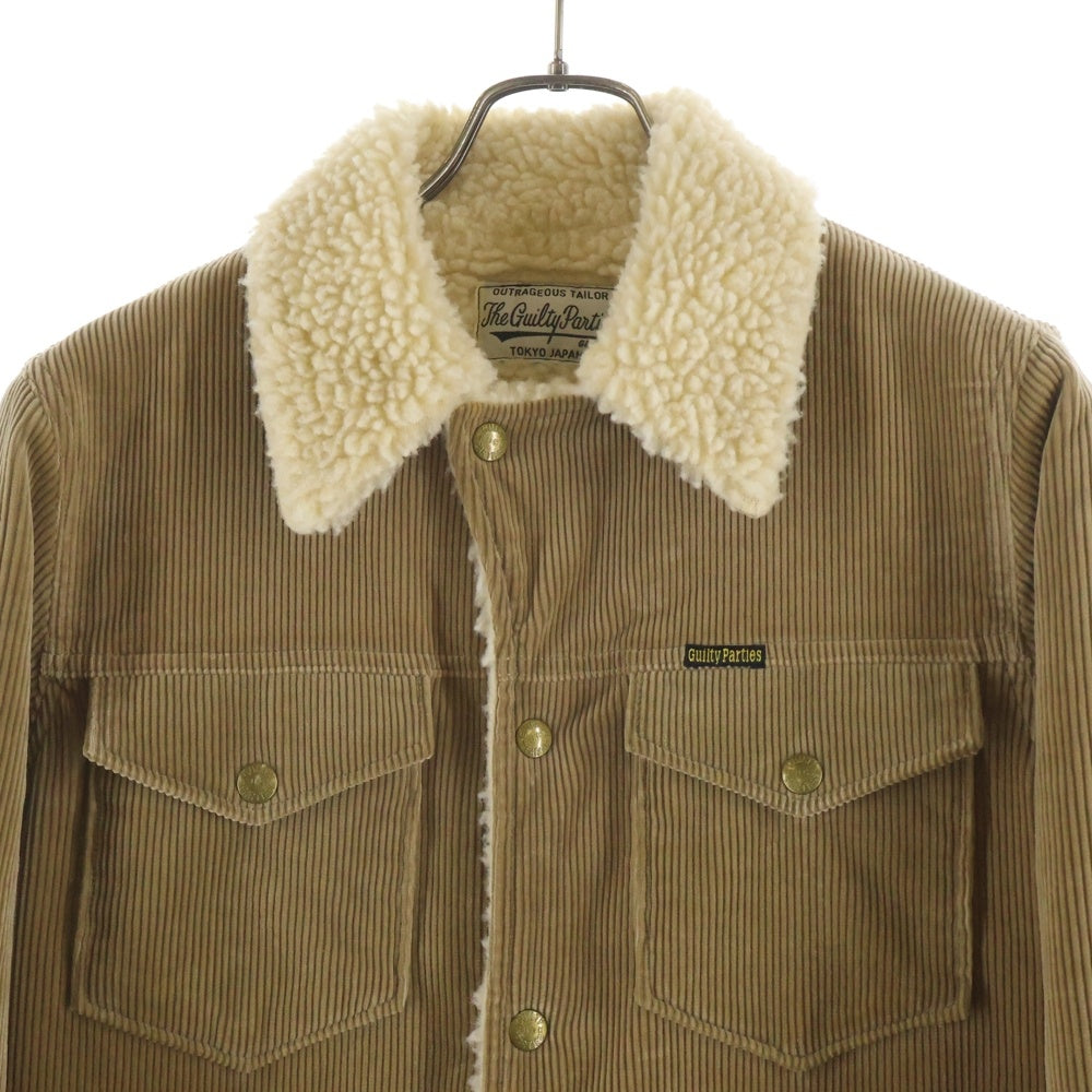 WACKO MARIA(ワコマリア) 14AW コーデュロイ ボア ランチジャケット ブラウン
