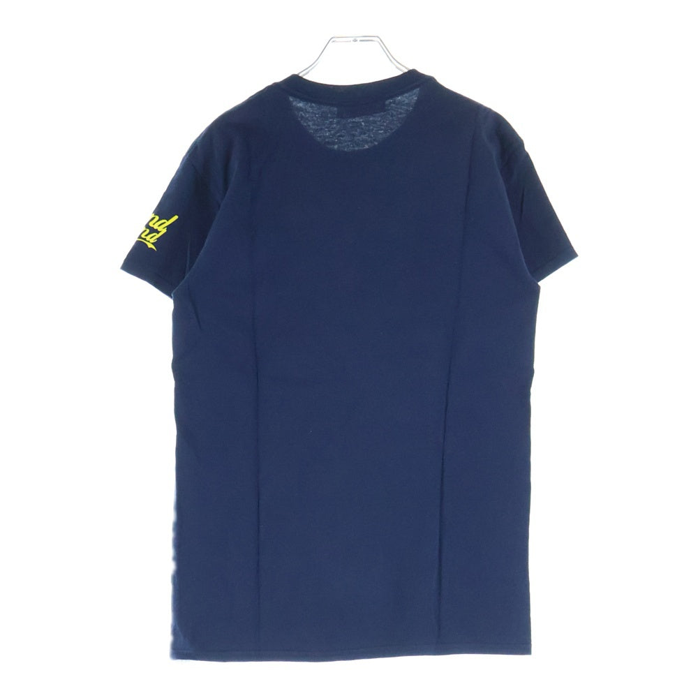 WIND AND SEA(ウィンダンシー) 19SS ×SATURDAYS SURF NYC サタデーズサーフ フロントロゴプリント半袖Tシャツ クルーネックカットソー ネイビー WDS-SAT-MS-03