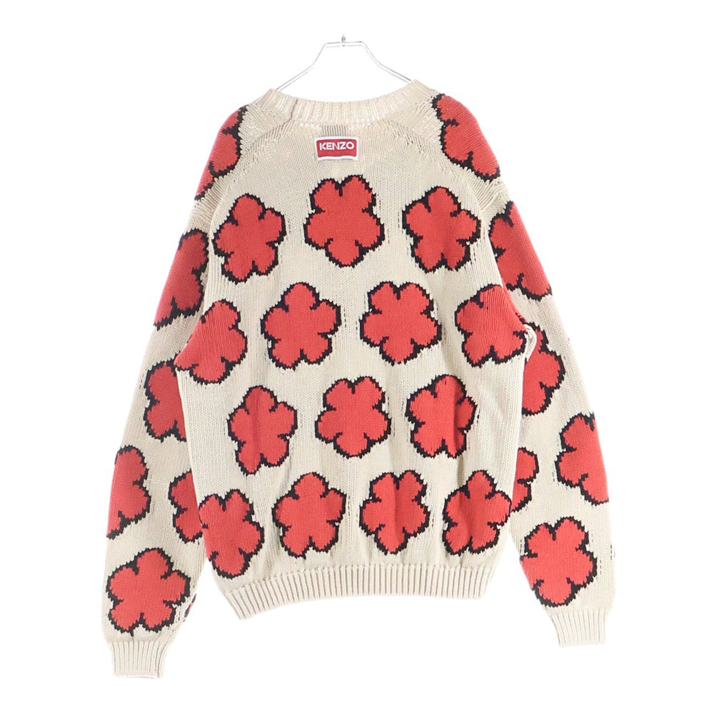 KENZO(ケンゾー) Boke Flower プルオーバー ニット セーター ベージュ/オレンジ FD55PU3563CI