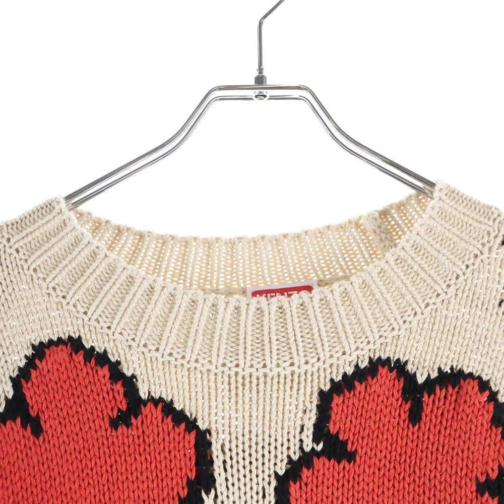 KENZO(ケンゾー) Boke Flower プルオーバー ニット セーター ベージュ/オレンジ FD55PU3563CI