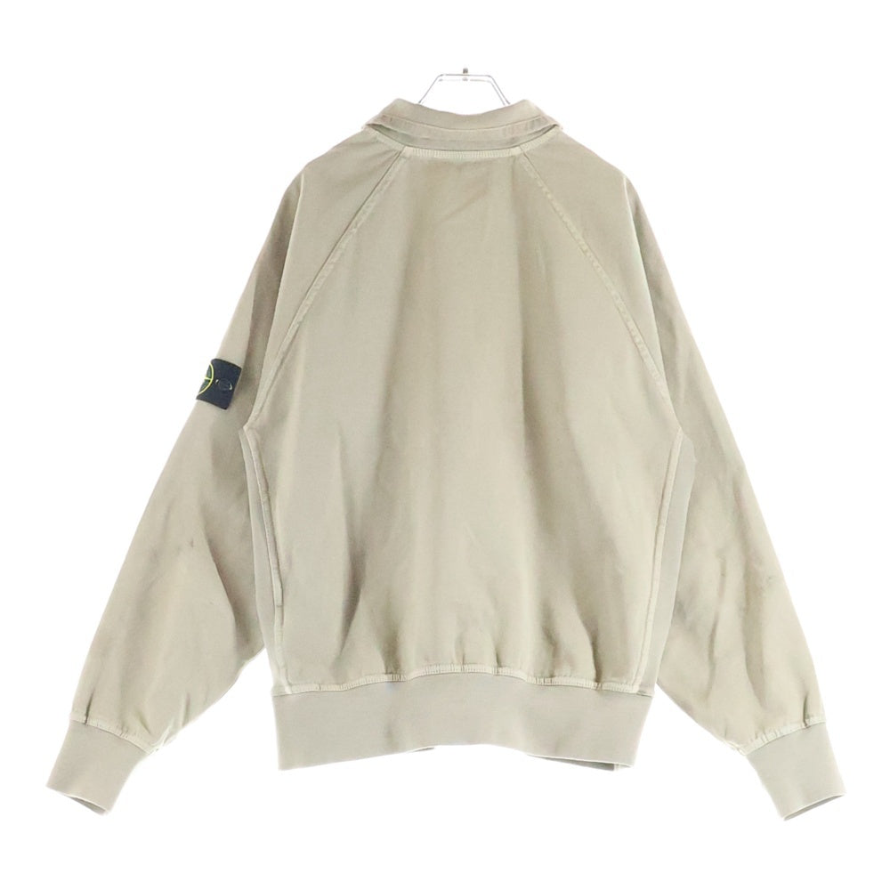 STONE ISLAND(ストーンアイランド) 25AW ZIP UP CARDIGAN ジップアップカーディガン ブルゾンジャケット 袖ロゴワッペン ベージュ K2S156100056S0184