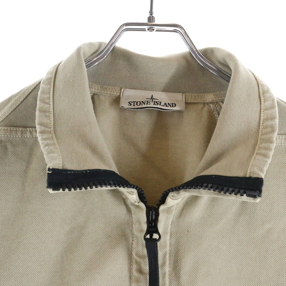 STONE ISLAND(ストーンアイランド) 25AW ZIP UP CARDIGAN ジップアップカーディガン ブルゾンジャケット 袖ロゴワッペン ベージュ K2S156100056S0184
