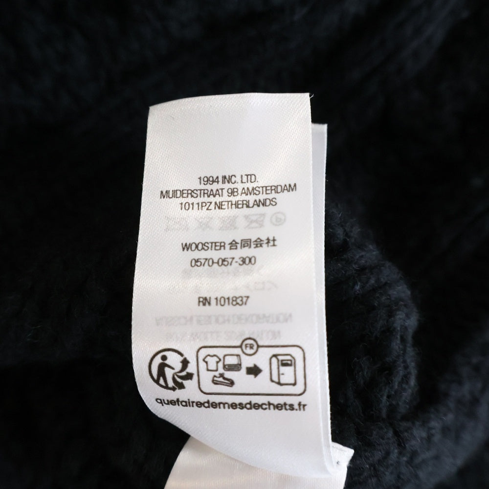 SUPREME(シュプリーム) 23AW Applique Cable Knit バックロゴ ケーブルニット セーター ブラック