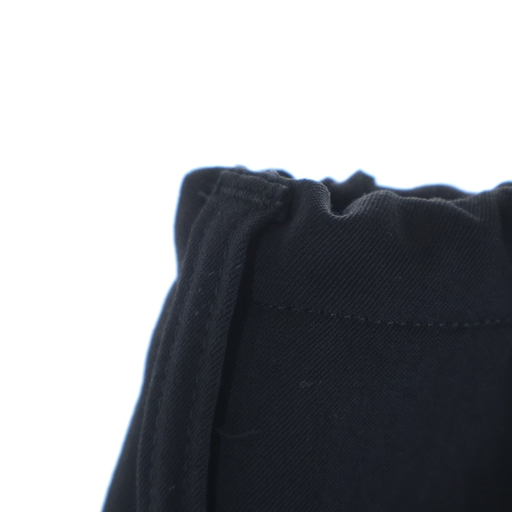 Yohji Yamamoto POUR HOMME(ヨウジヤマモト プールオム) ウールギャバ紐パンツ スラックスパンツ ブラック HV-P99-100