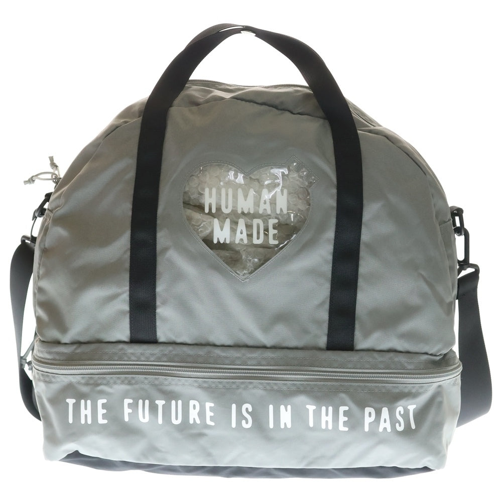 HUMAN MADE(ヒューマンメイド) Boston Bag ナイロン ボストンバッグ ショルダーストラップ付き グレー
