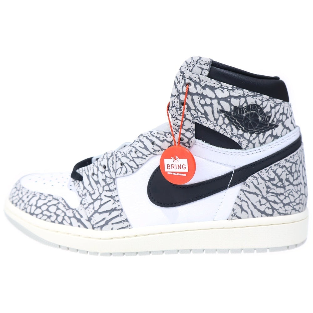 NIKE(ナイキ) Air Jordan 1 High OG White Cement/Safari エアジョーダン1 ハイ OG ホワイトセメント/サファリ ハイカットスニーカー グレー DZ5485-052 US9/27cm