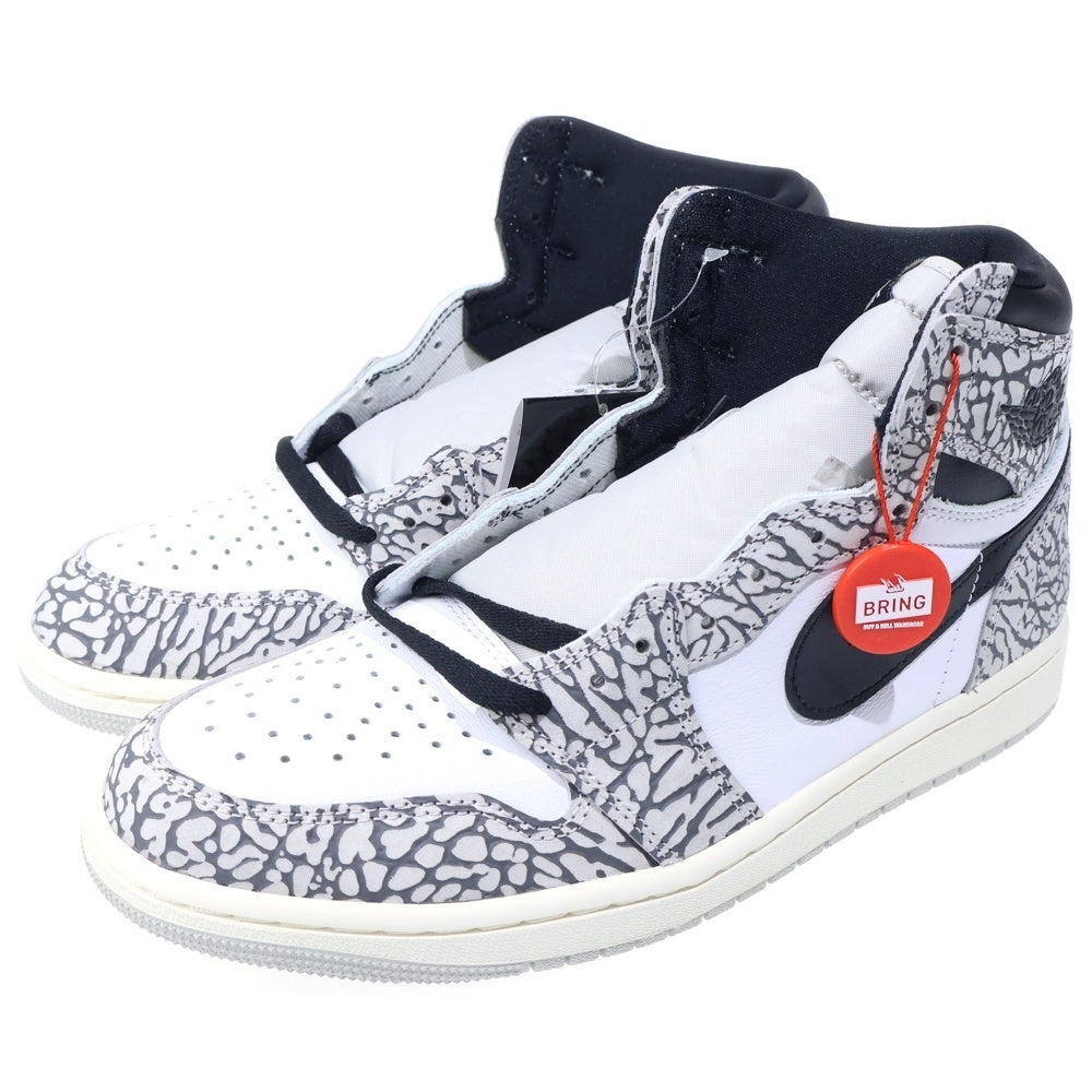 NIKE(ナイキ) Air Jordan 1 High OG White Cement/Safari エアジョーダン1 ハイ OG ホワイトセメント/サファリ ハイカットスニーカー グレー DZ5485-052 US9/27cm