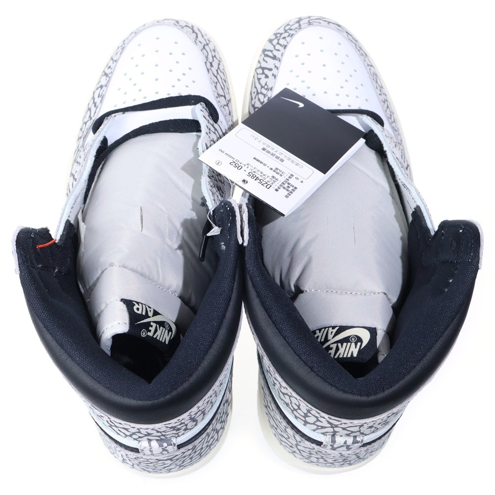 NIKE(ナイキ) Air Jordan 1 High OG White Cement/Safari エアジョーダン1 ハイ OG ホワイトセメント/サファリ ハイカットスニーカー グレー DZ5485-052 US9/27cm