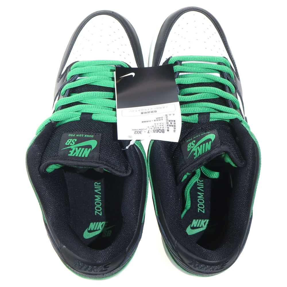 NIKE SB(ナイキエスビー) Dunk Low Pro Black and Classic Green ダンクロー プロ クラシックグリーン ローカットスニーカー グリーン BQ6817-302 US9/27cm