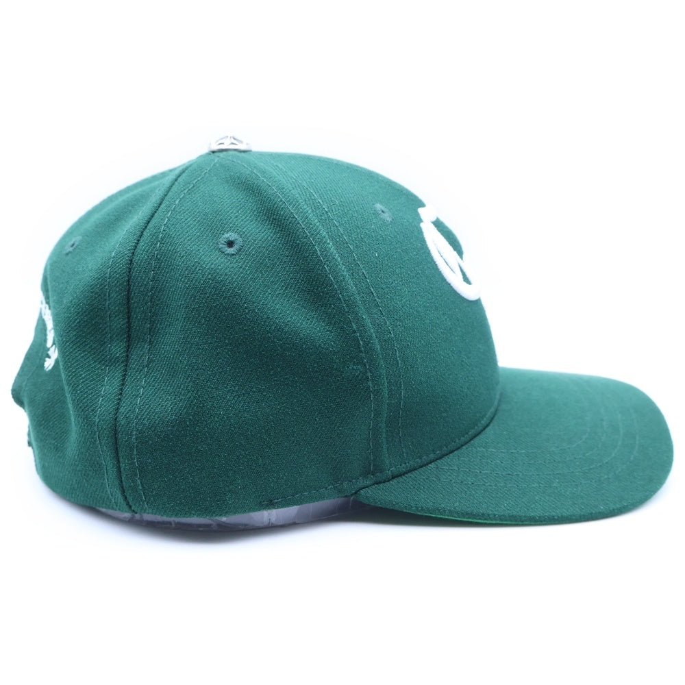 CHROME HEARTS(クロムハーツ) CH HAT CH刺繍 ベースボールキャップ 帽子 グリーン
