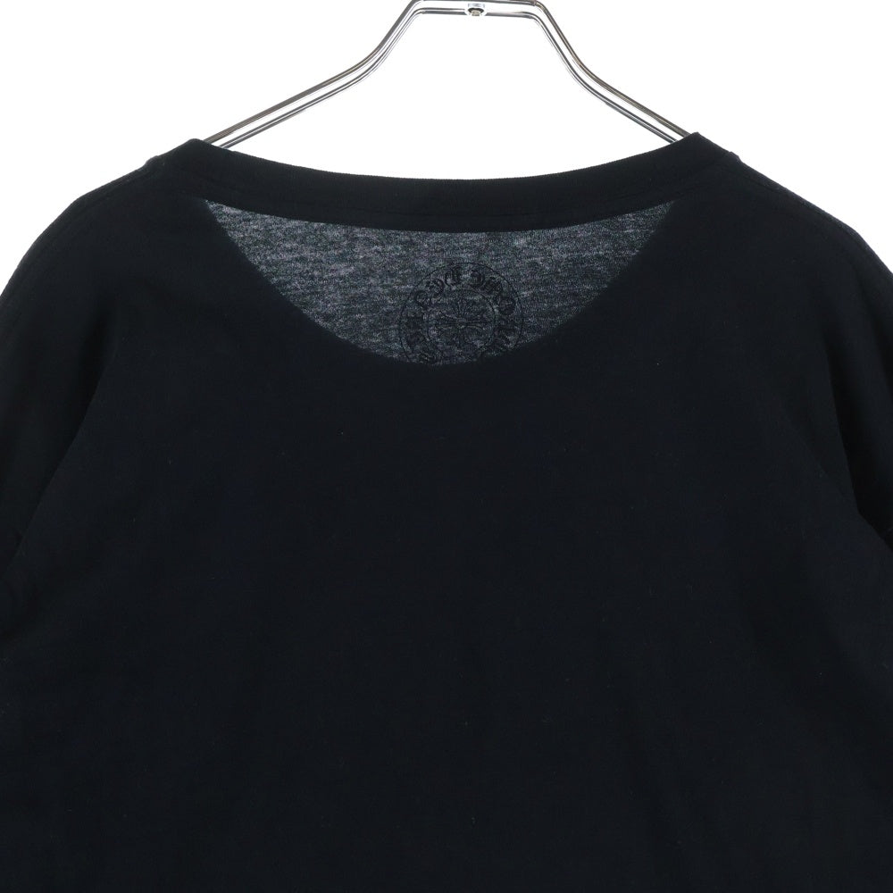 CHROME HEARTS(クロムハーツ) CH LS NECK LOGO ネックロゴプリント 袖ロゴ 長袖Tシャツ ロングスリーブカットソー ブラック レディース