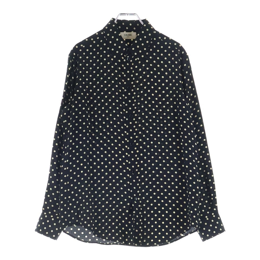 CELINE(セリーヌ) 20SS 2C028966H クラシックシルクドット長袖シャツ ブラック