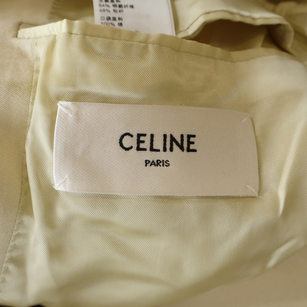 CELINE(セリーヌ) クラシックショールカラーダブルブレストジャケット テーラードジャケット アイボリー 2V766089I