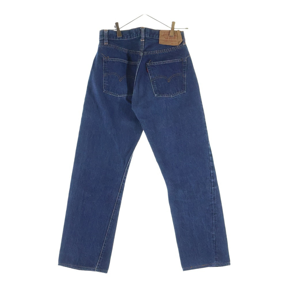 Levi's(リーバイス) 70s 66BIG E ズレカン スレキスタンプ ポケット裏シングルステッチ 混合ステッチ ケアタグ 不均等V ボタン裏6 デニム ジーンズ パンツ 濃紺 インディゴ