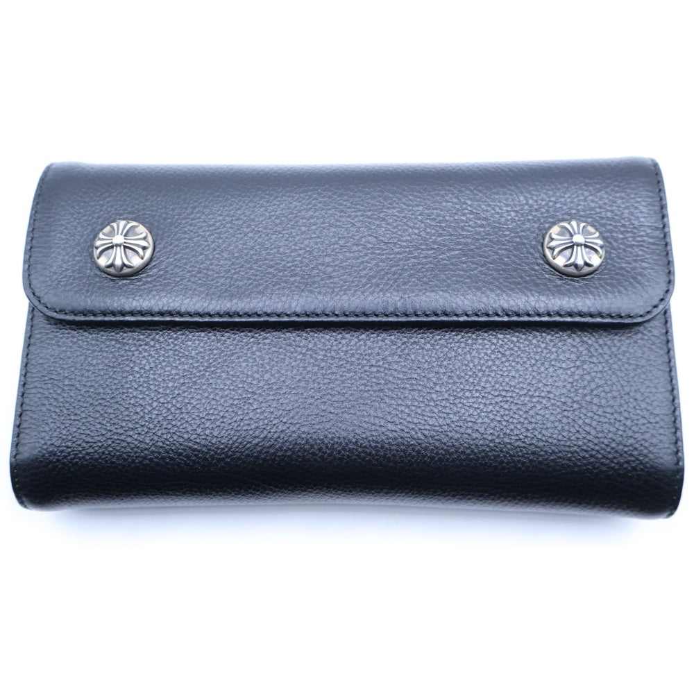 CHROME HEARTS(クロムハーツ) WAVE ウェーブ レザーウォレット 財布 ブラック BCA375