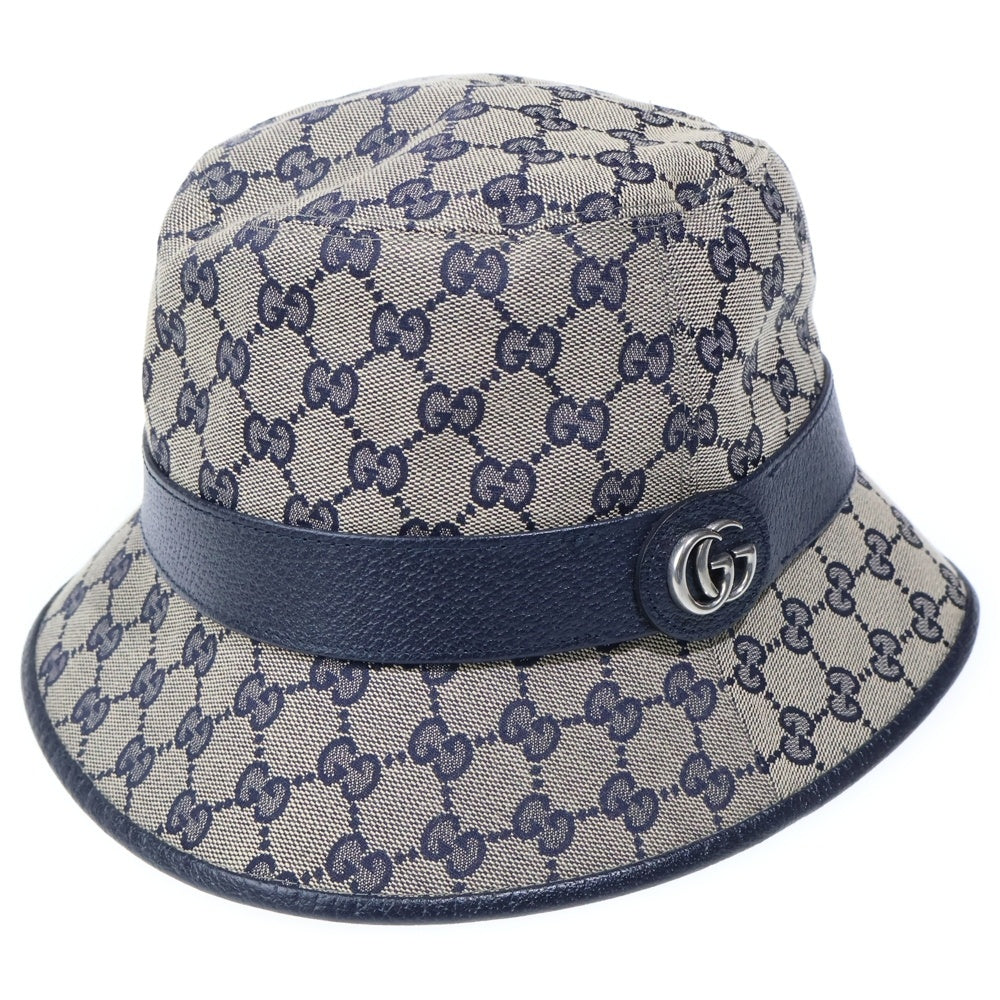 GUCCI(グッチ) ダブルG付 GGキャンバス バケットハット ベージュ 576587 4HG53
