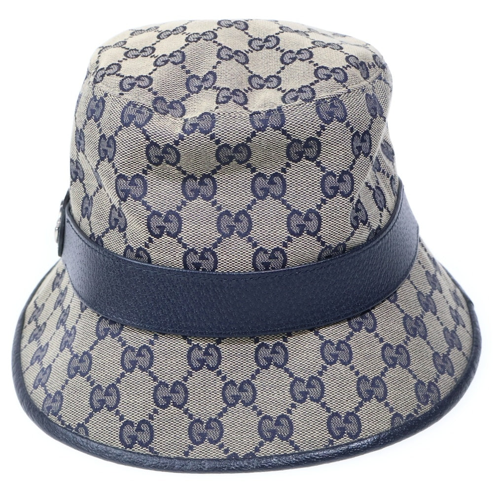 GUCCI(グッチ) ダブルG付 GGキャンバス バケットハット ベージュ 576587 4HG53