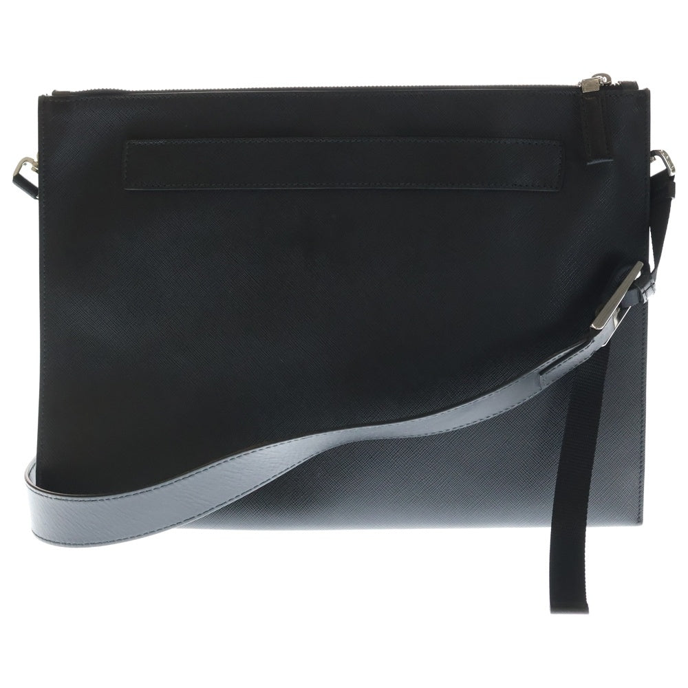 PRADA(プラダ) サフィアーノレザー 2way ショルダーバッグ クラッチバッグ ブラック 2VH065