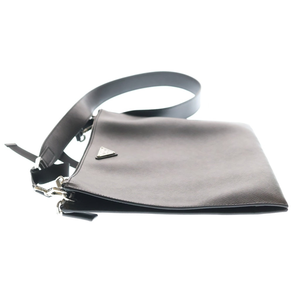 PRADA(プラダ) サフィアーノレザー 2way ショルダーバッグ クラッチバッグ ブラック 2VH065