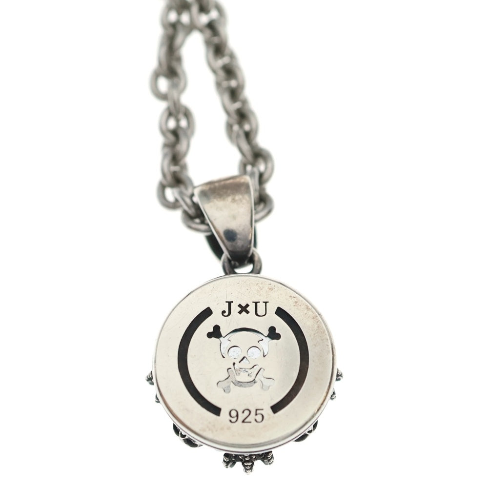 Justin Davis(ジャスティンデイヴィス) FUTURE WHELL フューチャーホイール クラウン スカルモチーフ ジルコニア ペンダント ネックレス シルバー SPJ555 レディース