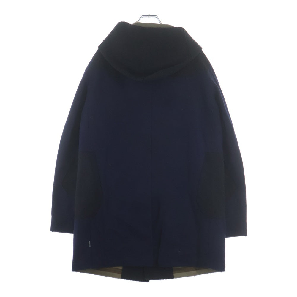STONE ISLAND(ストーンアイランド) 13AW Shadow Project Technical Wool Jacket 袖ロゴワッペン テクニカル ウール コート ネイビー/ブラック 4006186