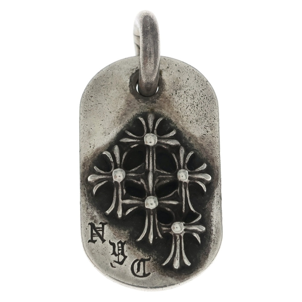 CHROME HEARTS(クロムハーツ) RAISED DOGTAG レイズドドッグタグ NYC限定 ネックレストップ シルバー